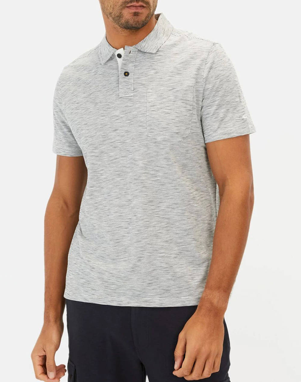 Camel Active Polo Ss Men Clothes T Shirts & Sweatshirts Polo Lightgray Cotton C251 409920 5P34 03 Male Polo