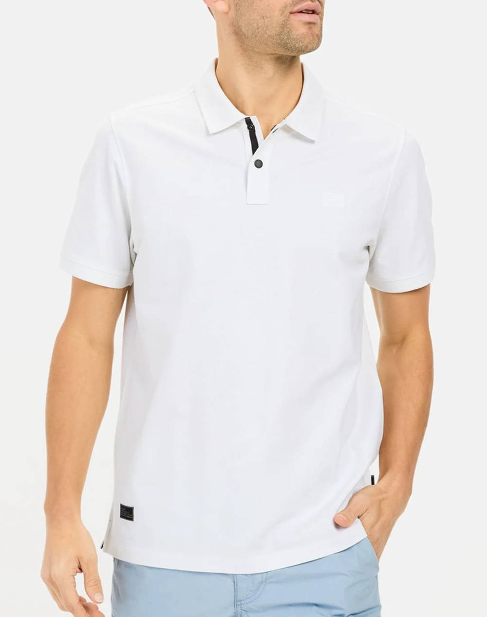 Camel Active Polo Ss Performance Men Clothes T Shirts & Sweatshirts Polo White Cotton,Elastic,Synthetic C251 409920 5P01 01 Male Polo