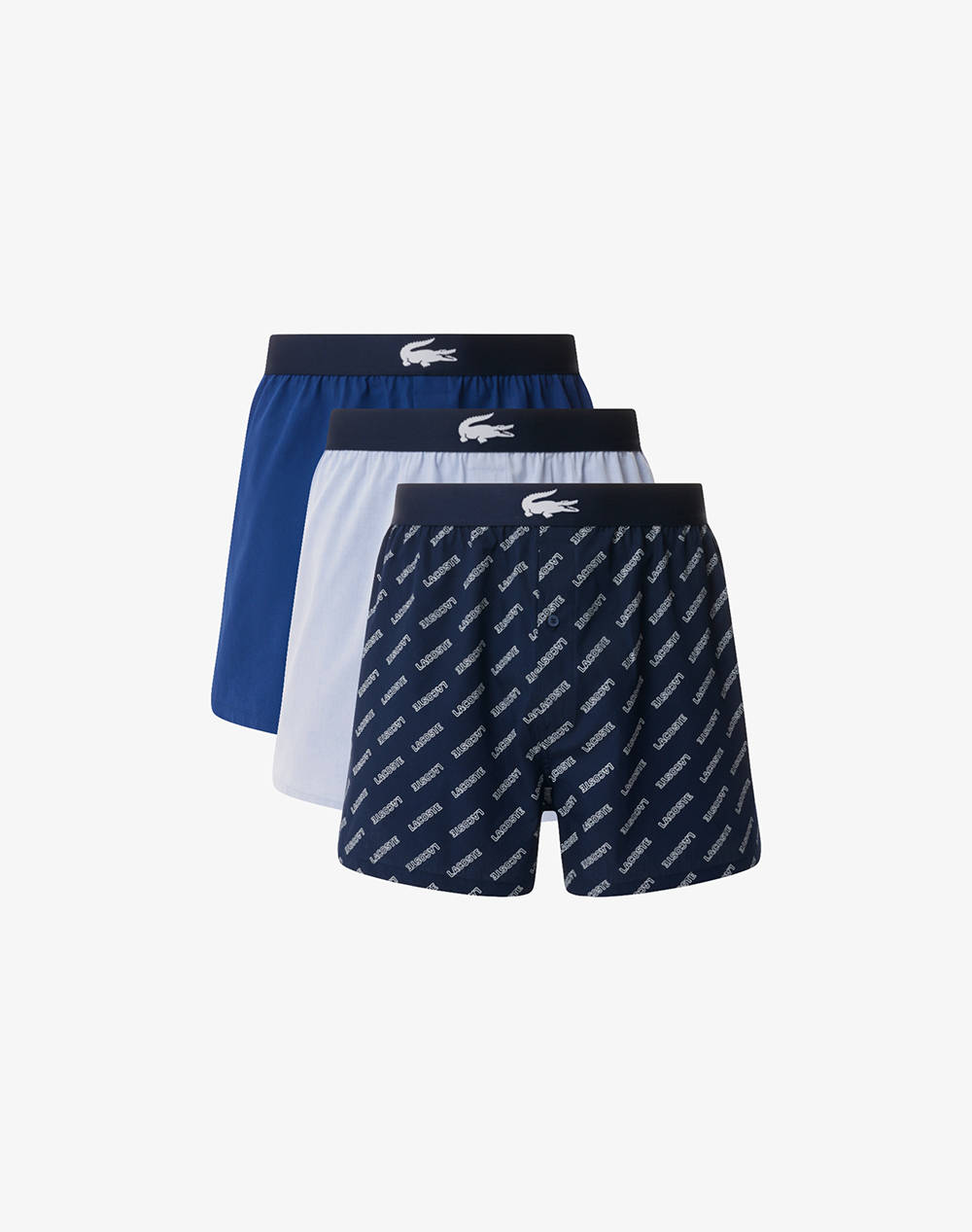Lacoste Set Of 3 Boxer Shorts Underwear Boxer Men Underwear Briefs Boxer Briefs Blue Cotton 37H2387 Vuc Male Boxer Briefs Blue