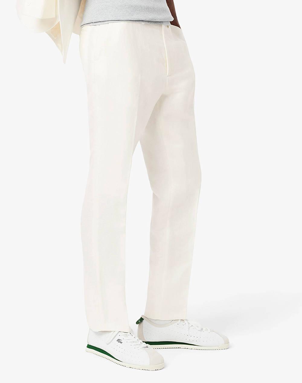 Lacoste Trousers Men Clothes Trousers Chinos Offwhite Viscose,Linen,Synthetic 3Hh0444 70V Male Chinos