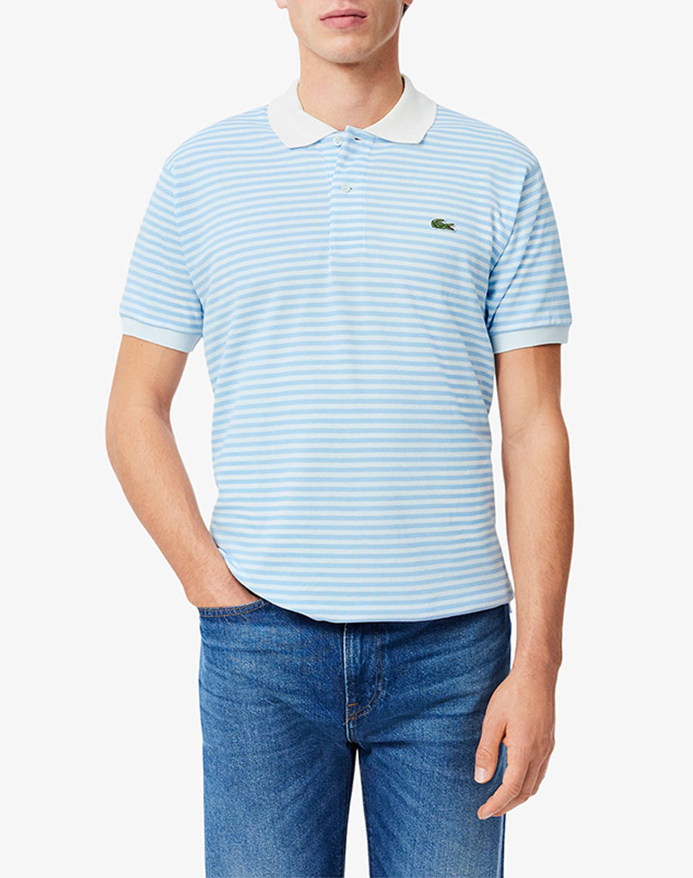 Lacoste Polo Shirt Ss Men Clothes T Shirts & Sweatshirts Polo Lightblue Cotton 3Ph9753 F6Z Male Polo Blue