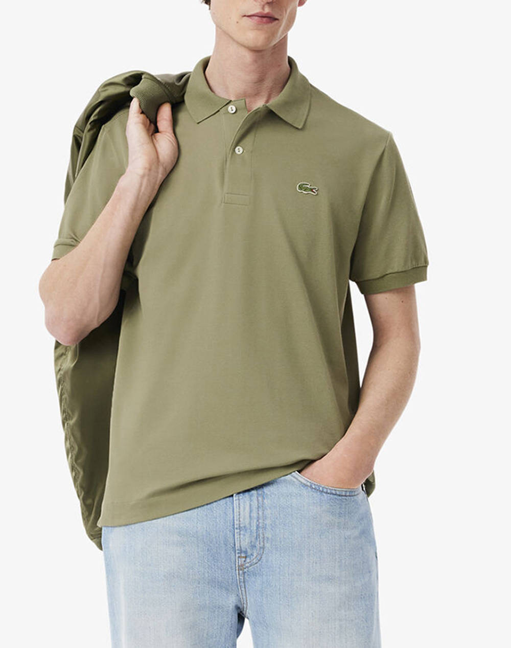 Lacoste T Shirt Ss Men Clothes T Shirts & Sweatshirts Polo Khaki Cotton,Elastic,Synthetic 3Ph9851 Bmy Male Polo Khaki