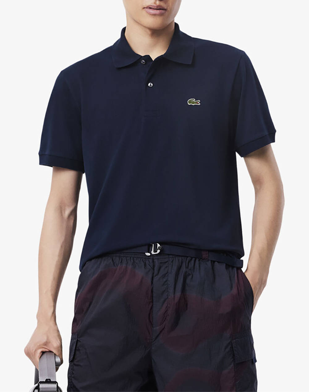 Lacoste T Shirt Ss Men Clothes T Shirts & Sweatshirts Polo Navyblue Cotton,Elastic,Synthetic 3Ph9851 166 Male Polo Blue
