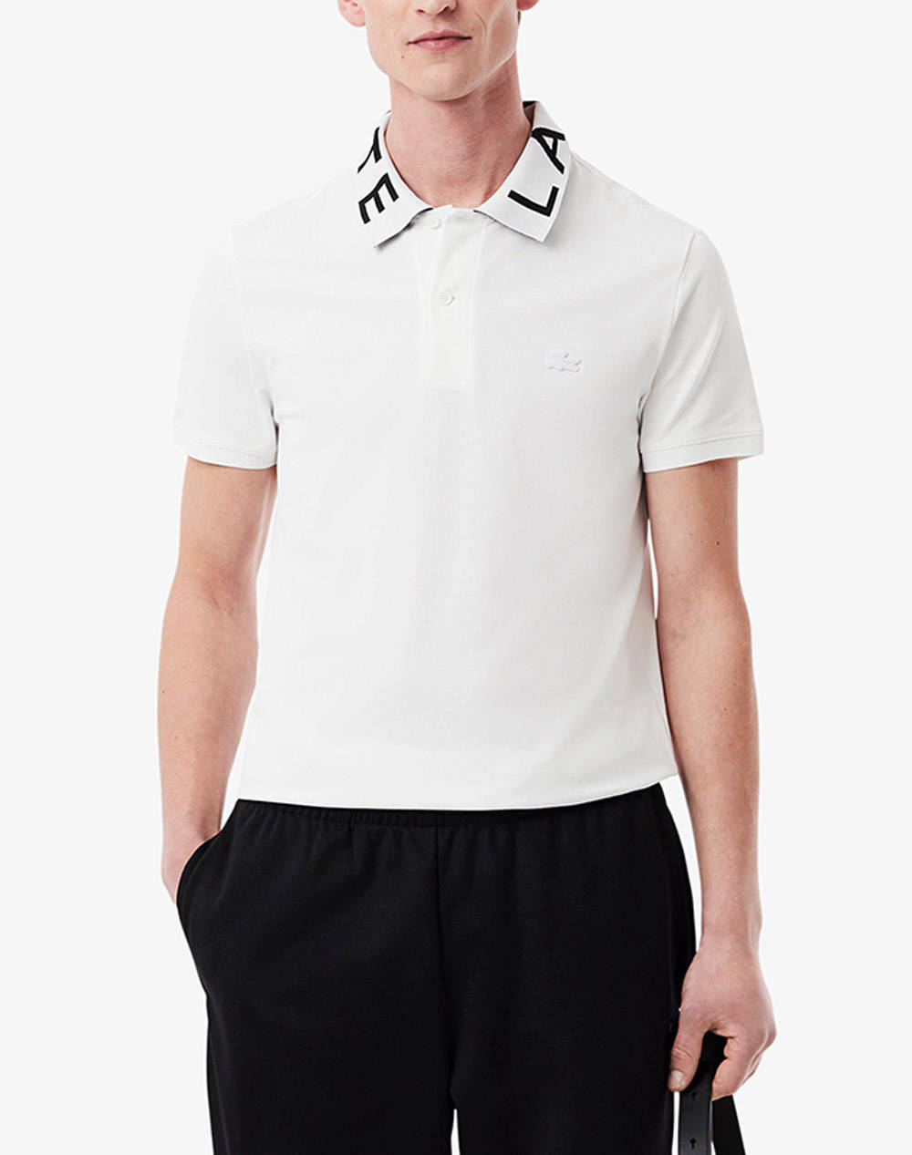 Lacoste Polo Ss T Shirt Men Clothes T Shirts & Sweatshirts Polo White Cotton,Elastic 3Ph9538 001 Male Polo