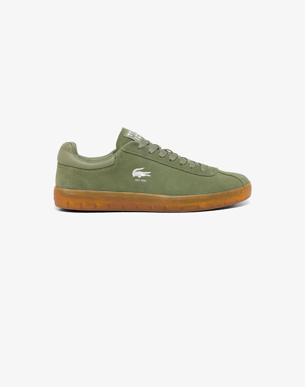 Lacoste Men''S Shoes Baseshot 125 6 Baseshot 125 6 Sma Men Footwear Sneakers Khaki Imitation Leather,Suede 37 49Sma0133Kg9 0000 Male Sneakers Khaki