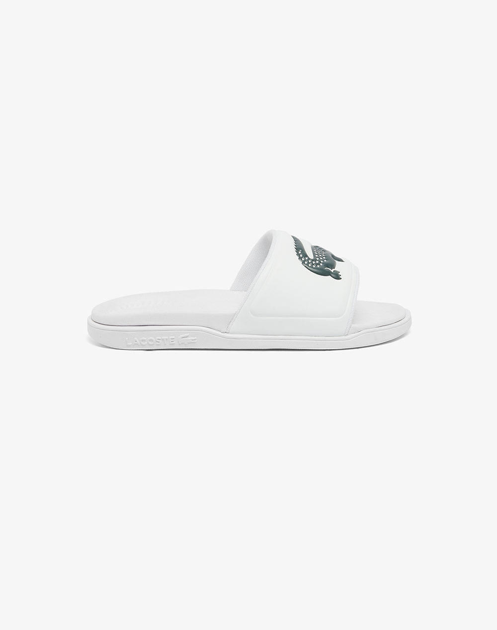 Lacoste Men''S Shoes Serve Slide Dual 1253 Men Footwear Flip Flops White Synthetic 37 49Cma00381R5 0000 Male Flip Flops