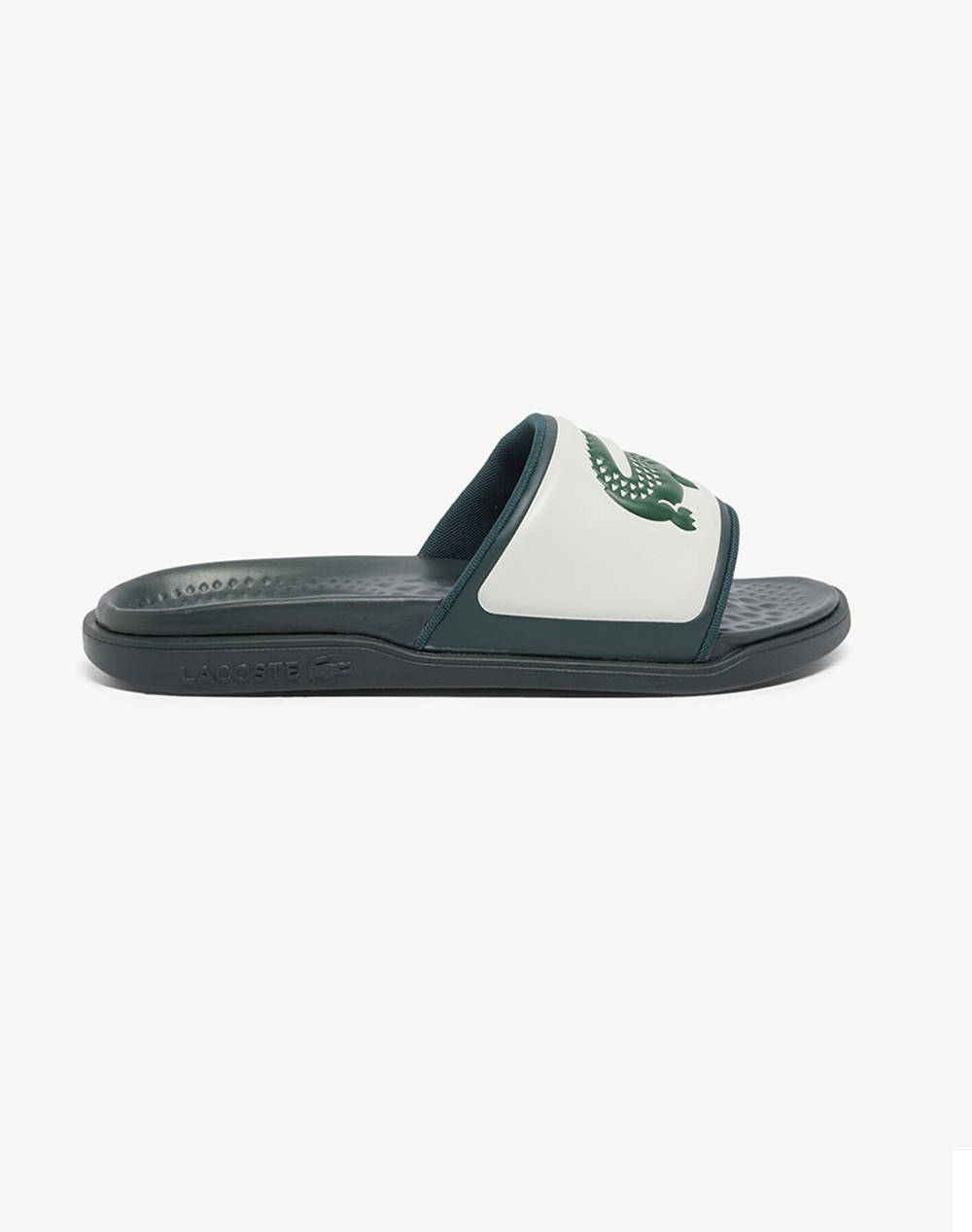 Lacoste Men''S Shoes Serve Slide Dual 1254 Men Footwear Flip Flops Darkgreen Synthetic 37 49Cma00401Y5 0000 Male Flip Flops Green