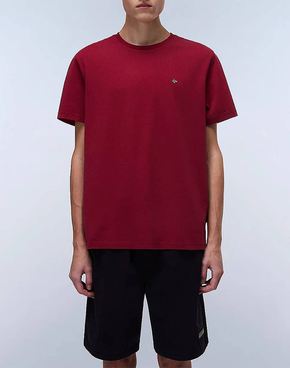 I Am A Salt Of Napapijri Men Clothes T Shirts & Sweatshirts T Shirts Darkred Cotton Np0A4H8D Npr1E Male T-Shirts