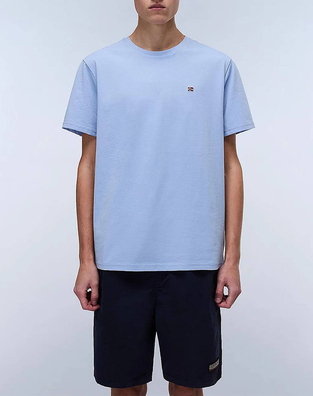 I Am A Salt Of Napapijri Men Clothes T Shirts & Sweatshirts T Shirts Lightblue Cotton Np0A4H8D Npi83 Male T-Shirts Blue