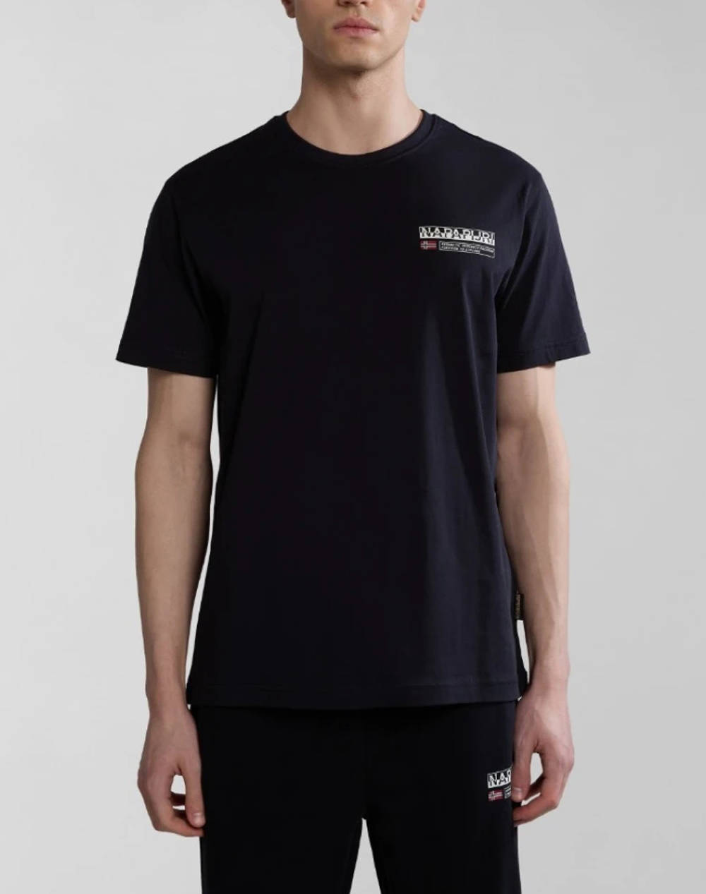 Napapijri S Kasba Men Clothes T Shirts & Sweatshirts T Shirts Black Cotton Np0A4Hqq Np041 Male T-Shirts Black