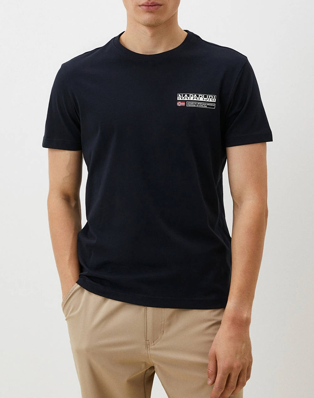 Napapijri S Kasba Men Clothes T Shirts & Sweatshirts T Shirts Darkblue Cotton Np0A4Hqq Np176 Male T-Shirts Blue