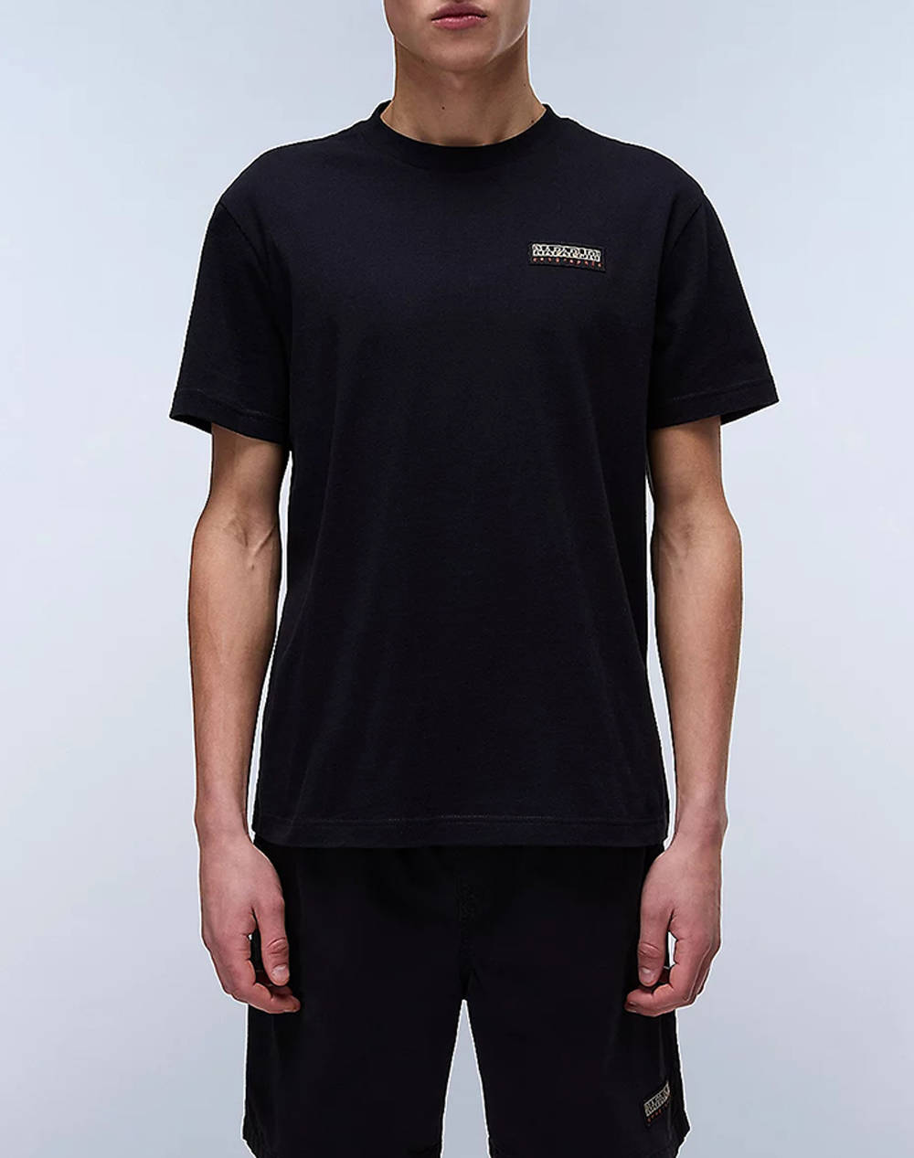 Napapijri S Iaato Men Clothes T Shirts & Sweatshirts T Shirts Black Cotton Np0A4Hfz Np041 Male T-Shirts Black