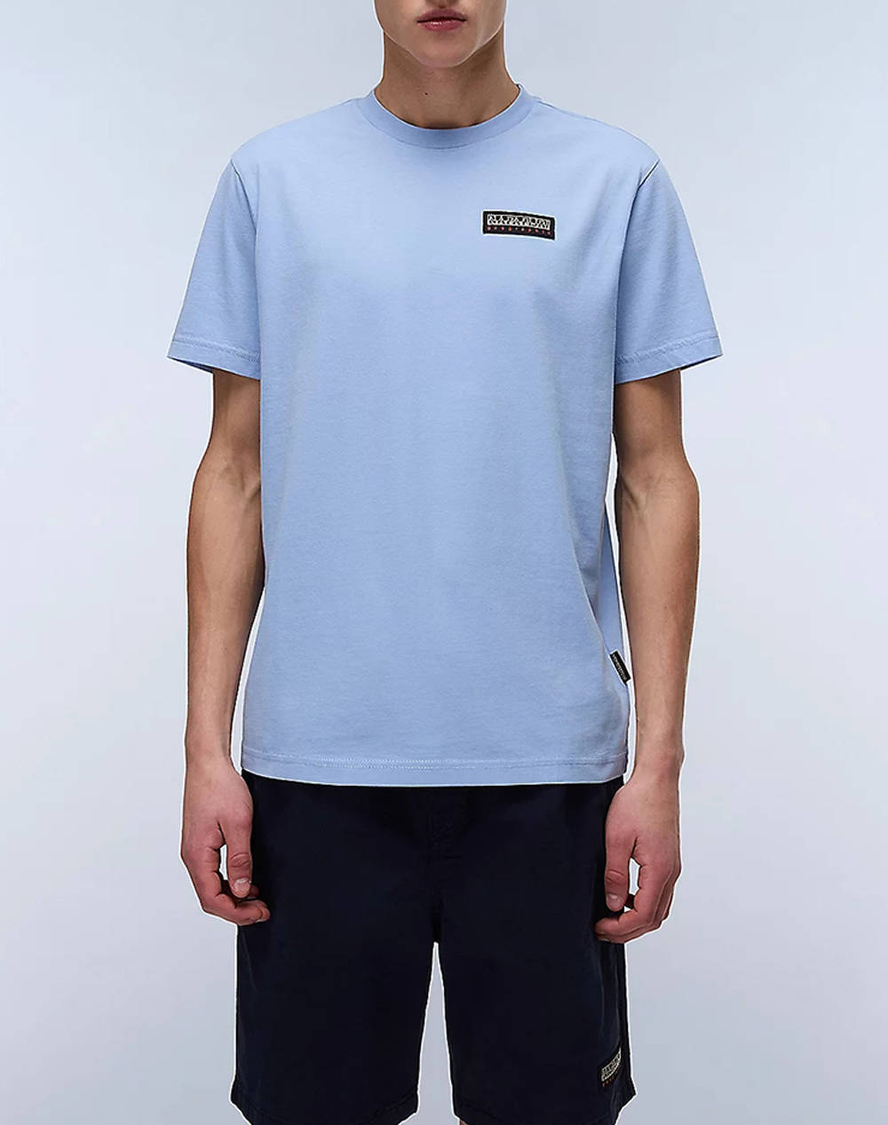 Napapijri S Iaato Men Clothes T Shirts & Sweatshirts T Shirts Lightblue Cotton Np0A4Hfz Npi83 Male T-Shirts Blue