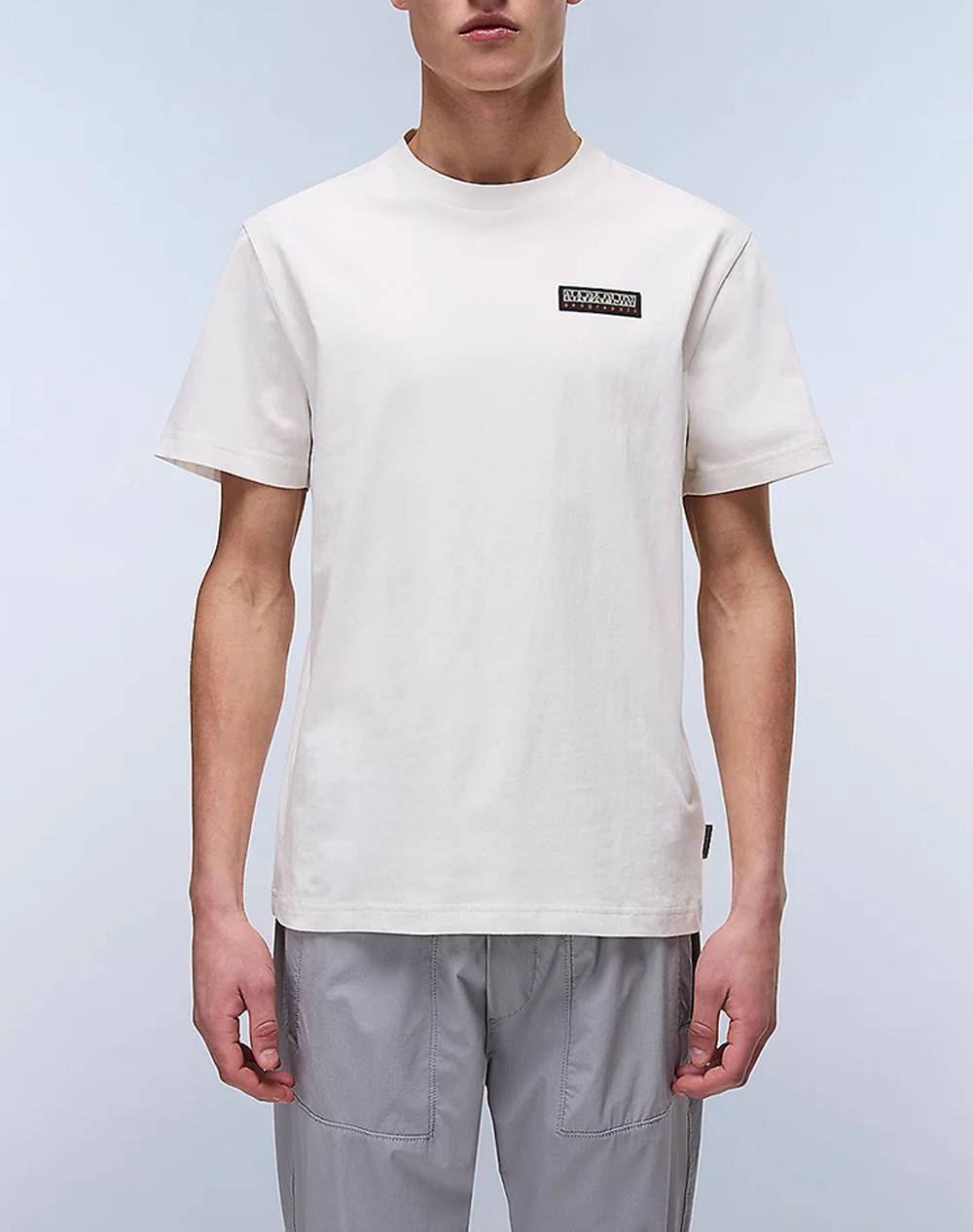 Napapijri S Iaato Men Clothes T Shirts & Sweatshirts T Shirts Offwhite Cotton Np0A4Hfz Npn1A Male T-Shirts