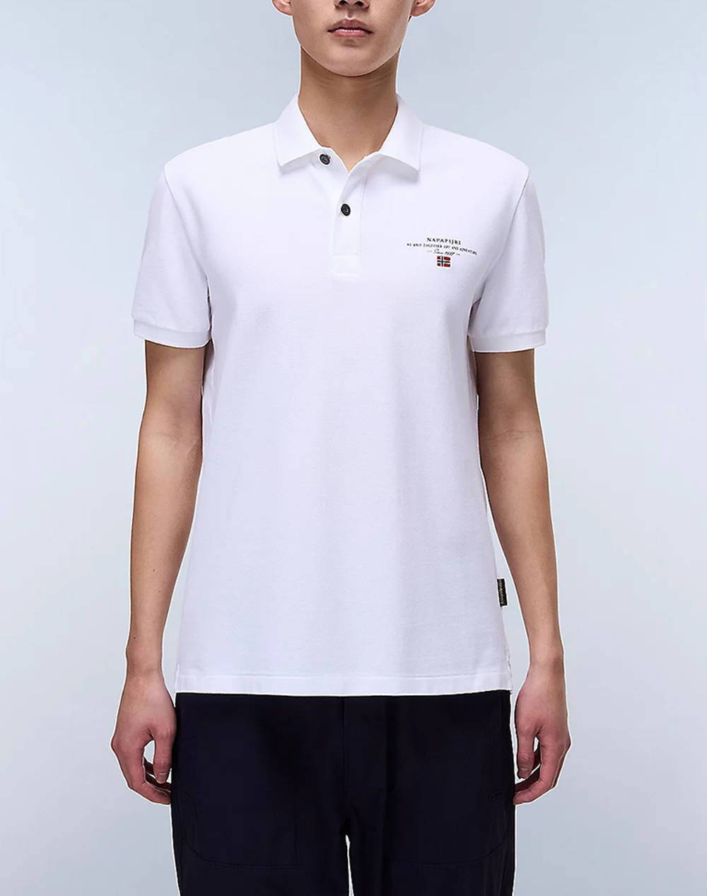 Napapijri Elbas Ss 4 Men Clothes T Shirts & Sweatshirts Polo White Cotton Np0A4Gdl Np002 Male Polo