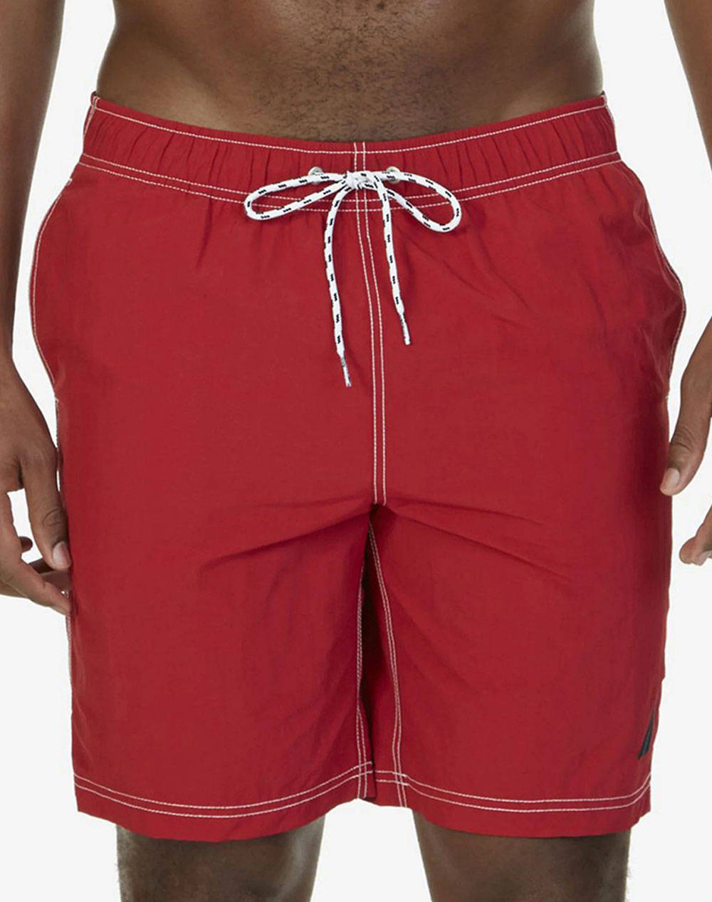 Nautica Swimwear Anchor Full Elastic Solid Trunk Men Clothes Swimwear Shorts Red Synthetic 3Nct71053 6Nr Male Shorts