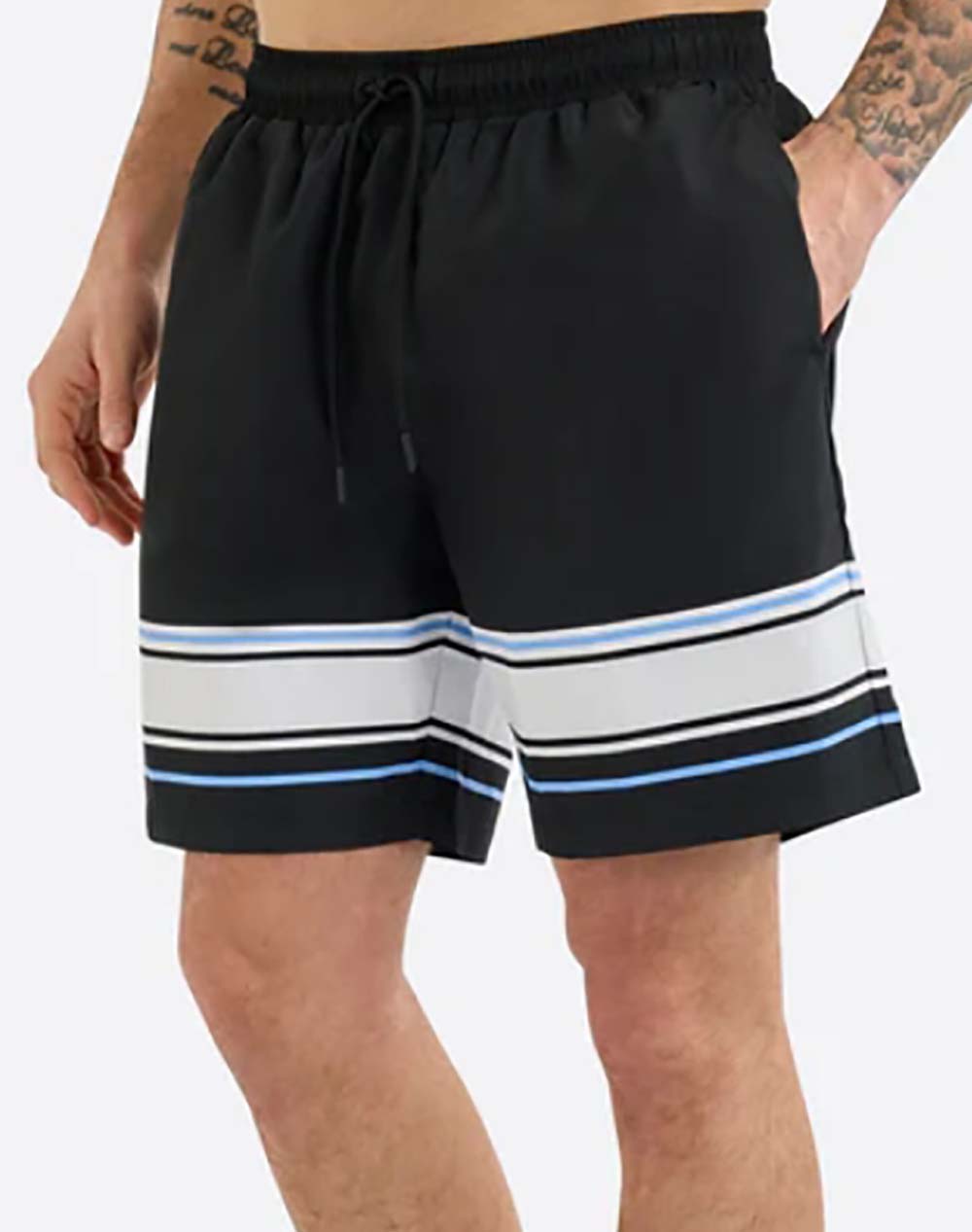Nautica Swimwear Cromer B&T Swim Short Men Clothes Swimwear Shorts Black Synthetic 3Ncn1R03311 011 Male Shorts Black