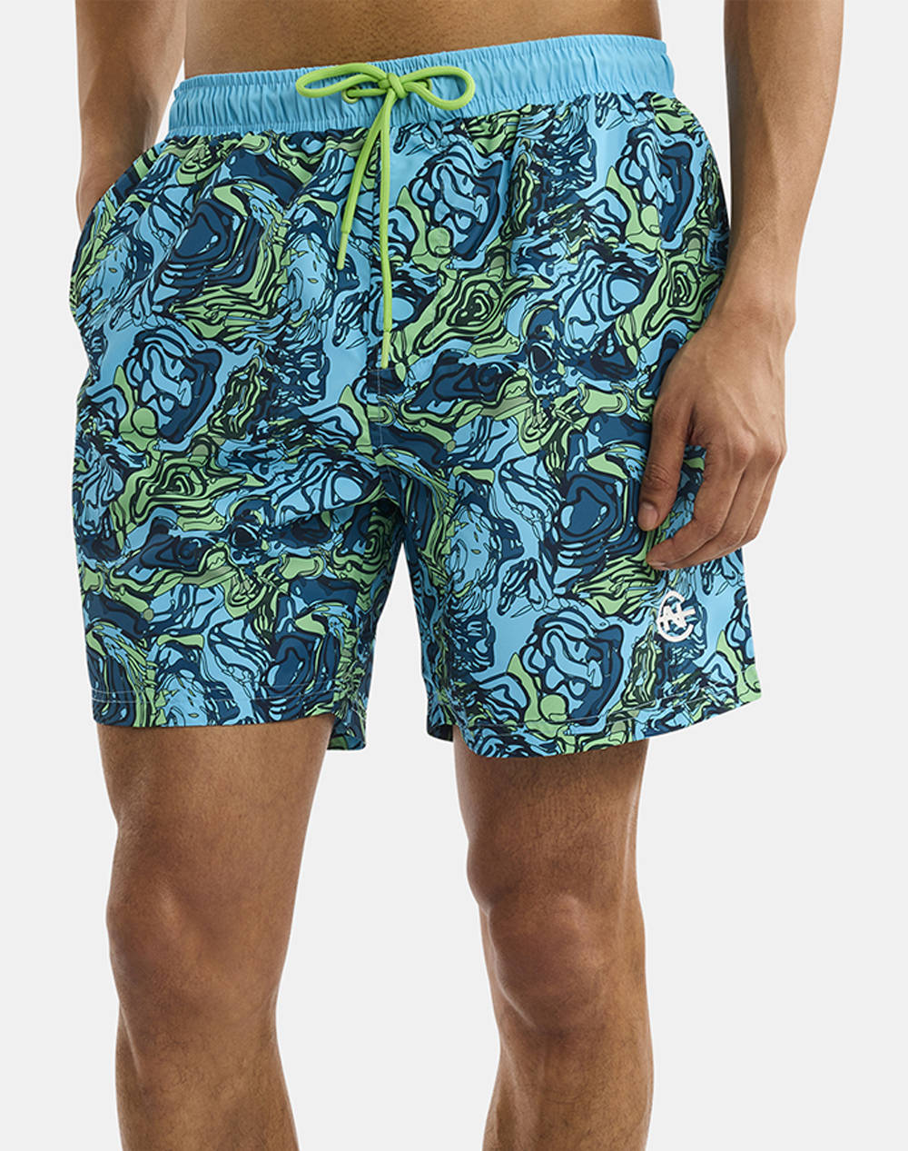 Nautica Swimwear Blackwater 6 Swim Short Men Clothes Swimwear Shorts Multi Synthetic 3Ncn7R02889 940 Male Shorts