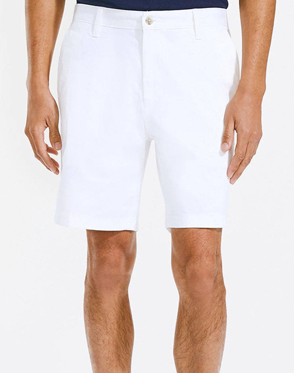 Nautica Bermuda Classic Ff Deck Short Men Clothes Shorts/Bermudas Chinos White Cotton,Elastic 3Ncb81002 1Bw Male Chinos