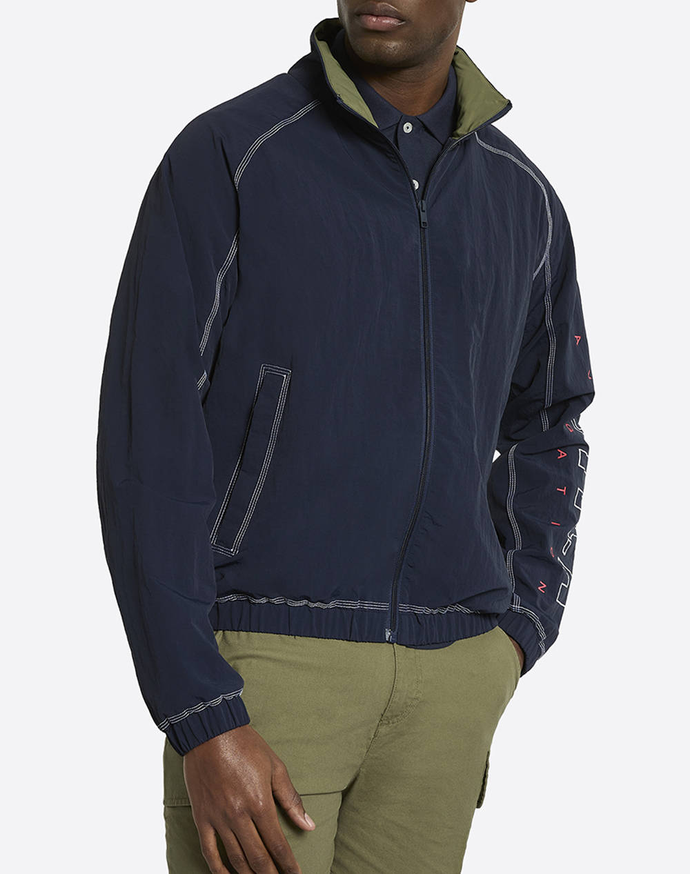 Nautica Jacket Magellan Fz Jacket Men Clothes Outerwear Jackets Navyblue Synthetic 3Ncn1R02998 459 Male Jackets Blue