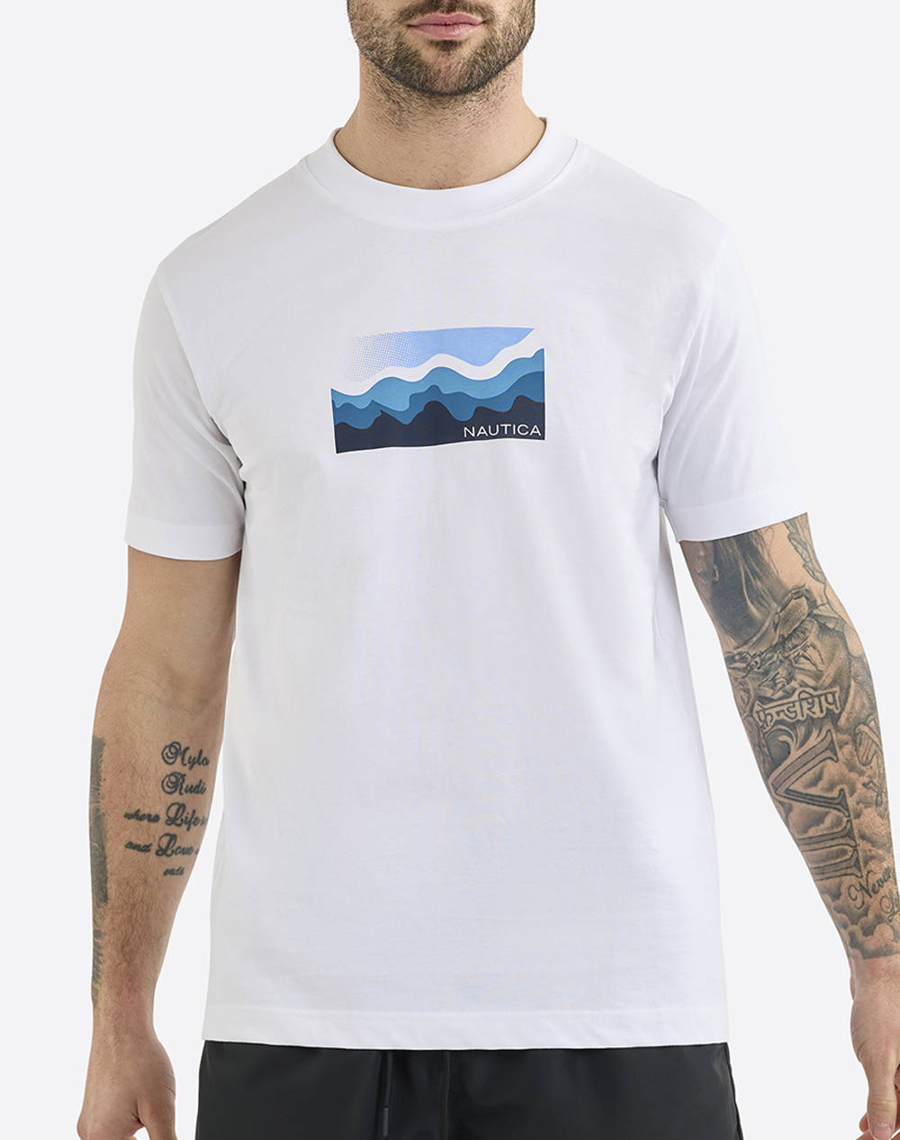 Nautica T Shirt Ss Allington T Shirt Men Clothes T Shirts & Sweatshirts T Shirts White Cotton,Fabric 3Ncn1R02982 908 Male T-Shirts