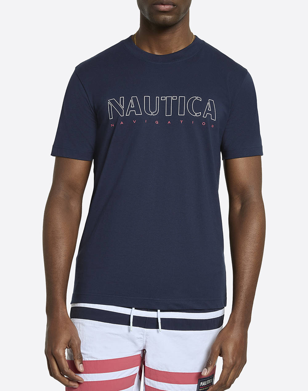 Nautica T Shirt Ss Cook T Shirt Men Clothes T Shirts & Sweatshirts T Shirts Navyblue Cotton,Fabric 3Ncn1R02999 459 Male T-Shirts Blue