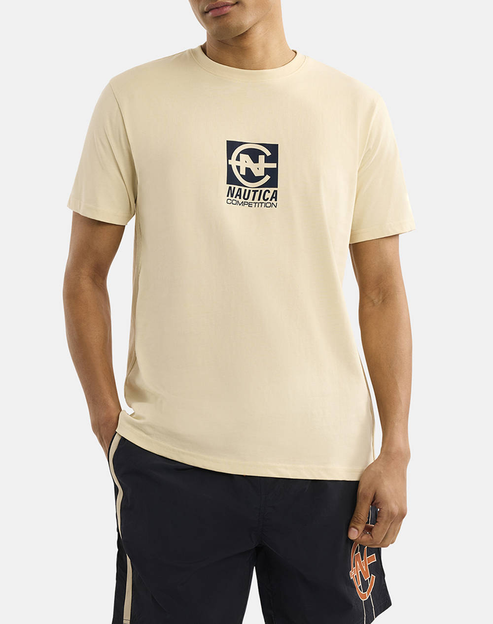 Nautica T Shirt Ss Fermoy T Shirt Men Clothes T Shirts & Sweatshirts T Shirts Cream Cotton,Fabric 3Ncn7R02878 204 Male T-Shirts
