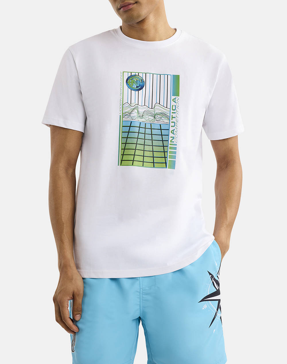 Nautica T Shirt Ss Bangor T Shirt Men Clothes T Shirts & Sweatshirts T Shirts White Cotton,Fabric 3Ncn7R02883 908 Male T-Shirts