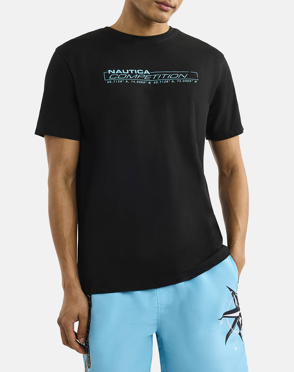 Nautica T Shirt Ss Barna T Shirt Men Clothes T Shirts & Sweatshirts T Shirts Black Cotton,Fabric 3Ncn7R02890 011 Male T-Shirts Black