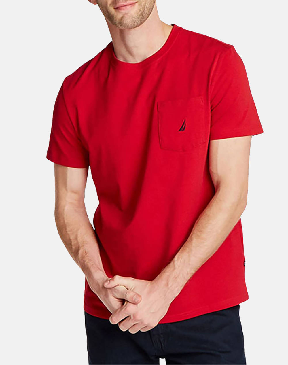 Nautica T Shirt Ss Anchor Pocket Tee Men Clothes T Shirts & Sweatshirts T Shirts Red Cotton 3Ncv41050 6Nr Male T-Shirts