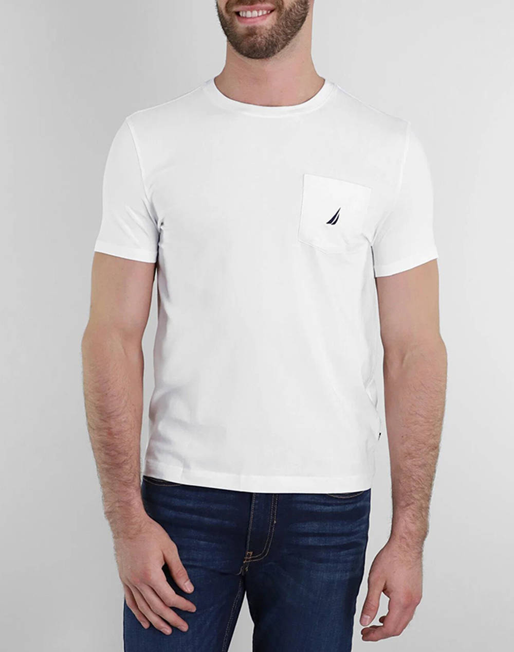 Nautica T Shirt Ss Anchor Pocket Tee Men Clothes T Shirts & Sweatshirts T Shirts White Cotton 3Ncv41050 1Bw Male T-Shirts