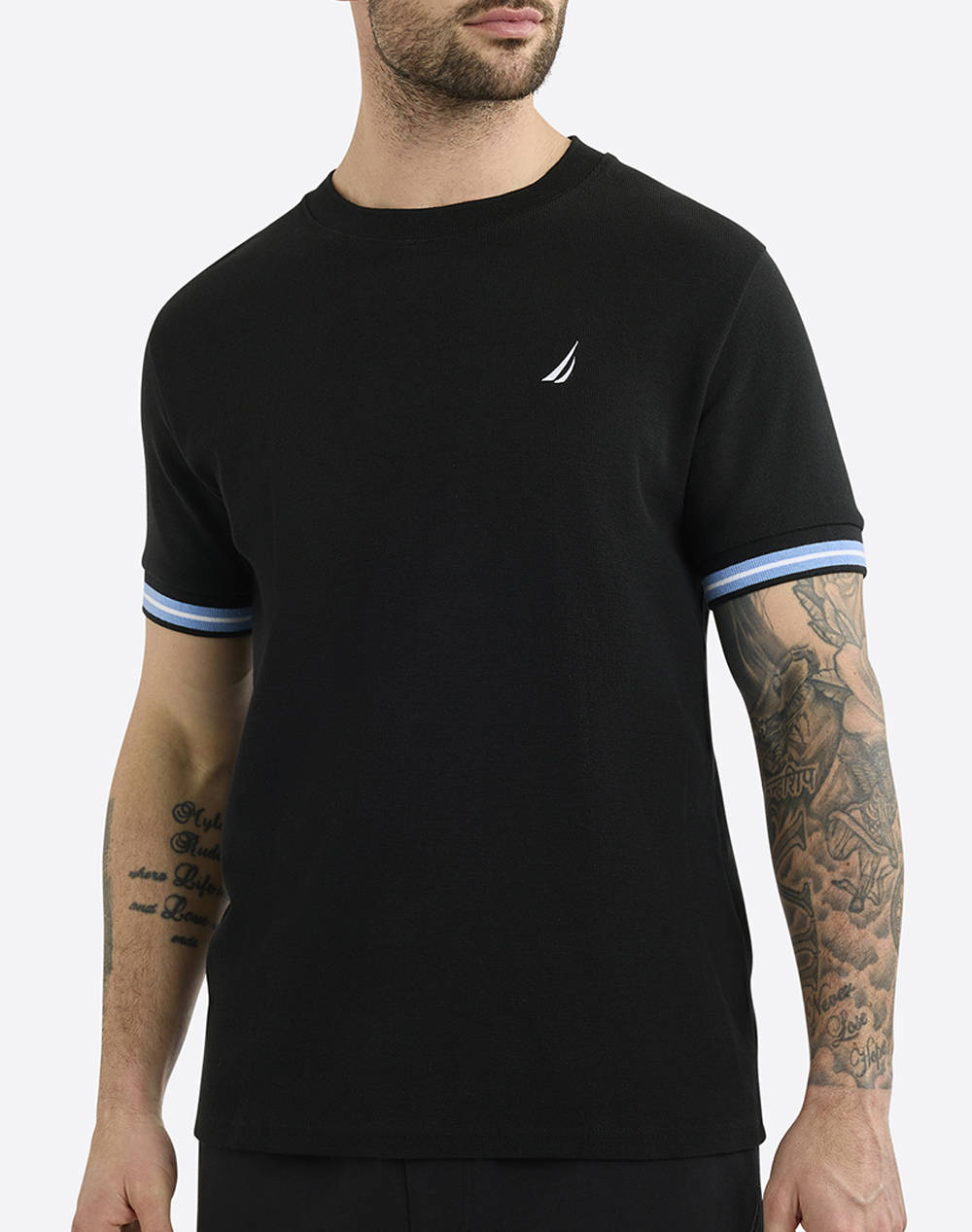 Nautica T Shirt Ss Salcombe T Shirt Men Clothes T Shirts & Sweatshirts T Shirts Black Cotton 3Ncn1R02971 011 Male T-Shirts Black