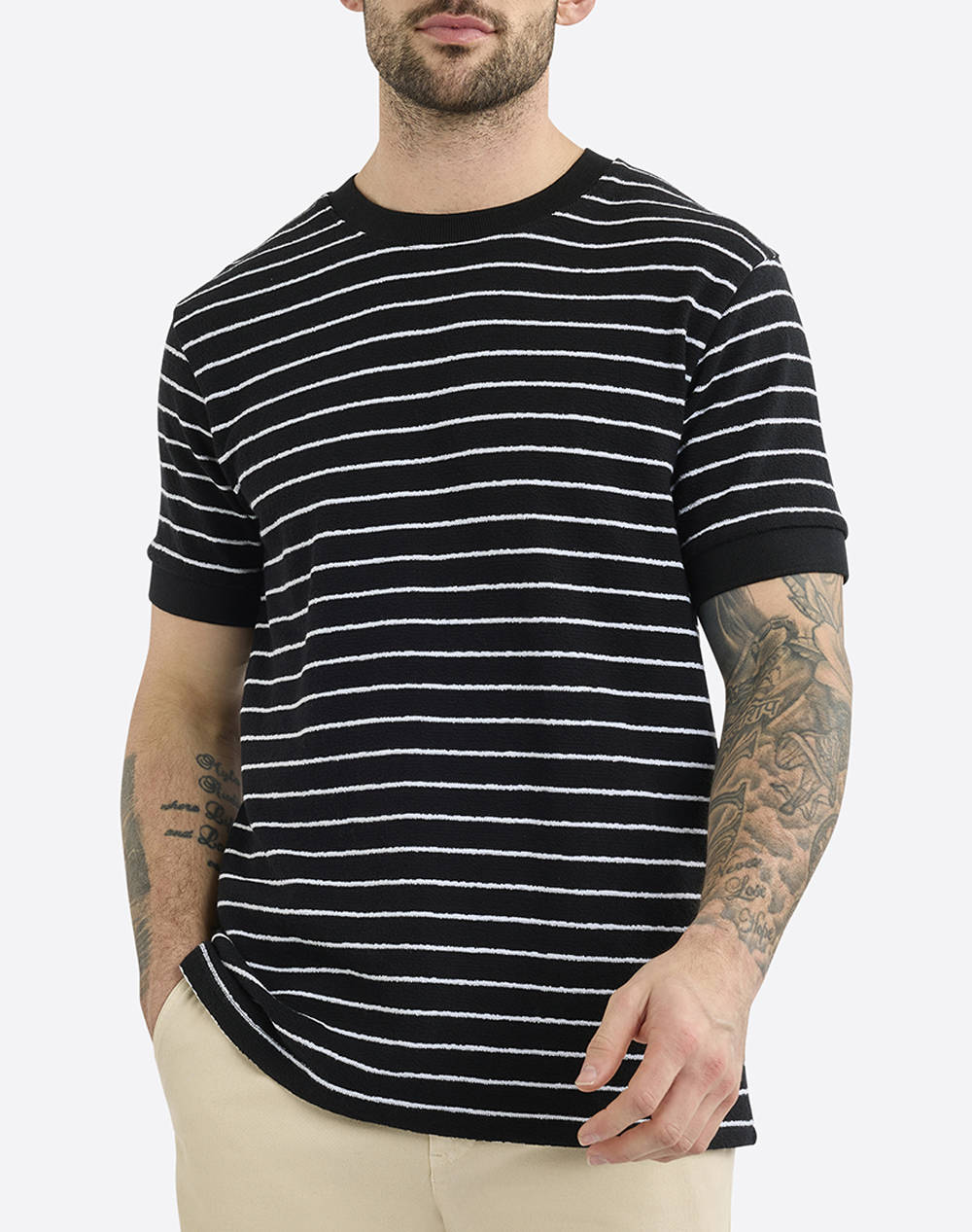 Nautica T Shirt Ss Whitby T Shirt Men Clothes T Shirts & Sweatshirts T Shirts Black Cotton 3Ncn1R02970 011 Male T-Shirts Black