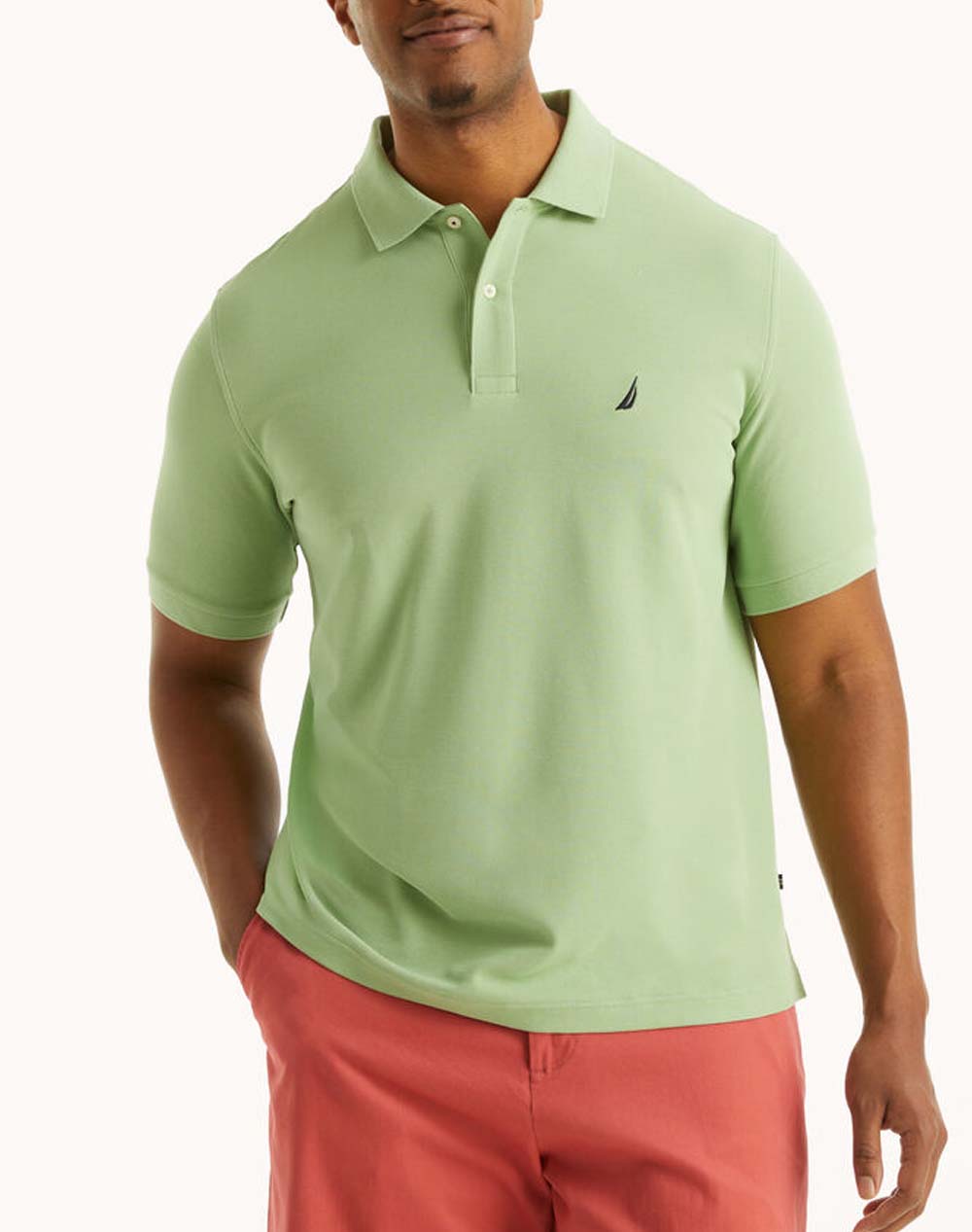 Nautica Polo Shirt Ss Ss Fca Classic Fit Deck Polo_Sustainable Men Clothes T Shirts & Sweatshirts Polo Lightgreen Cotton,Synthetic 3Ncz55000 3Fz Male