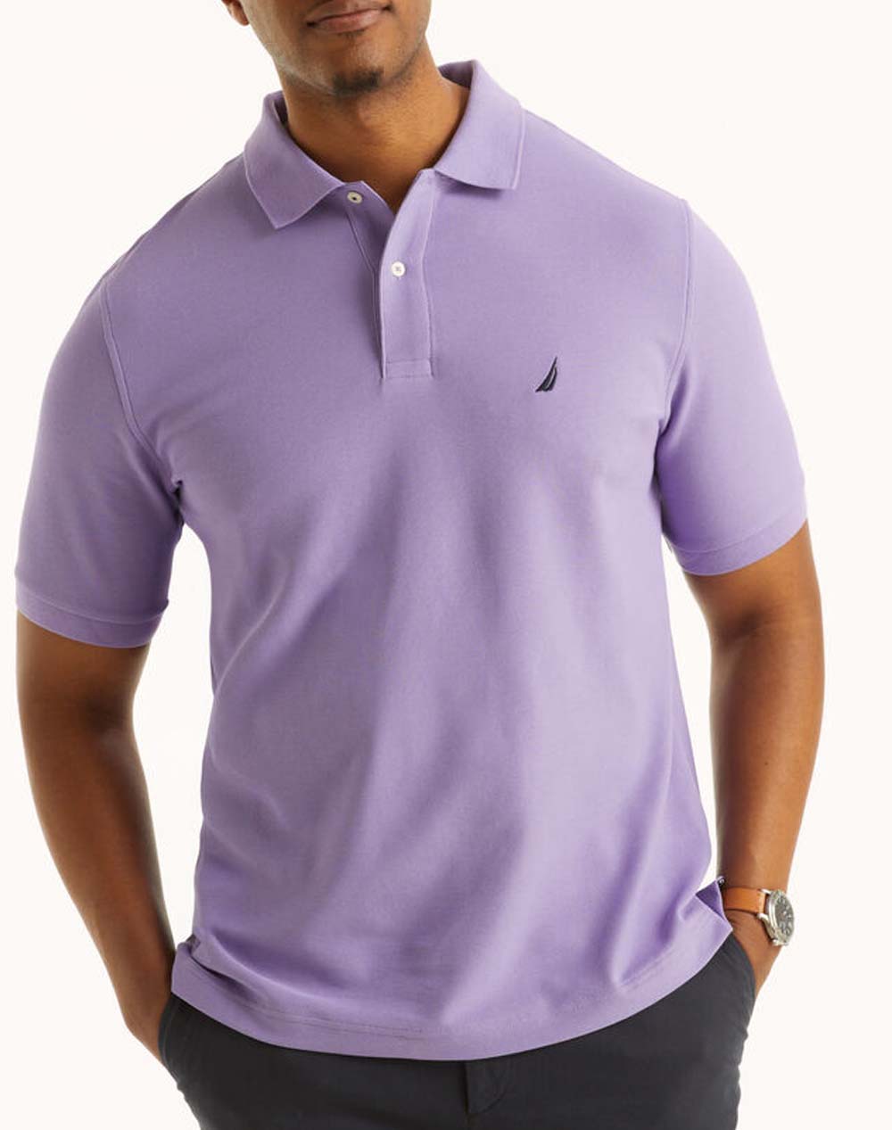 Nautica Polo Shirt Ss Ss Fca Classic Fit Deck Polo_Sustainable Men Clothes T Shirts & Sweatshirts Polo Purple Cotton,Synthetic 3Ncz55000 5P6 Male Polo