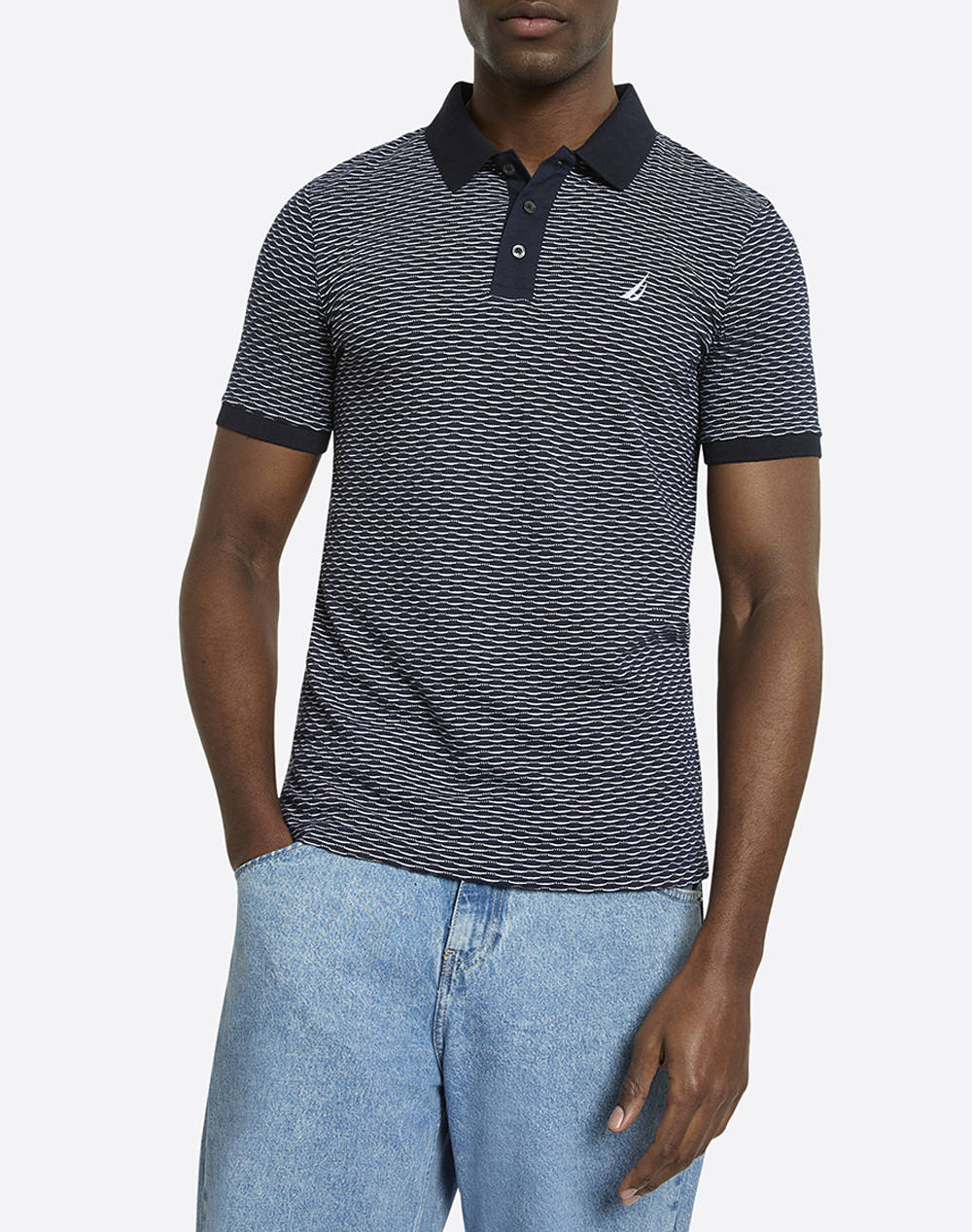 Nautica Polo Shirt Ss Marconi Slim Fit Polo Shirt Men Clothes T Shirts & Sweatshirts Polo Navyblue Cotton 3Ncn1R02939 459 Male Polo Blue