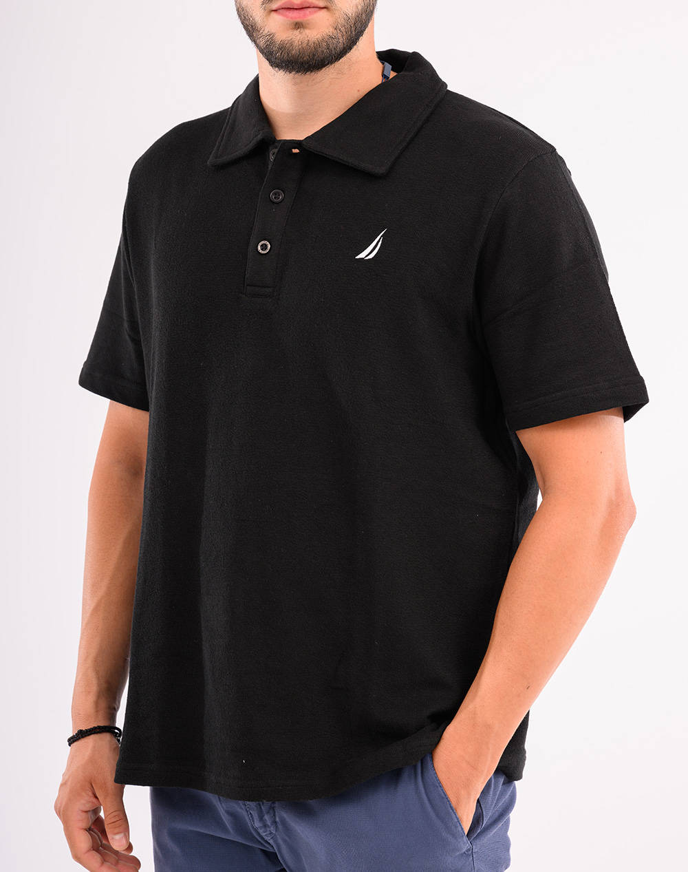 Nautica Polo Shirt Ss Torres Polo Shirt Men Clothes T Shirts & Sweatshirts Polo Black Cotton 3Ncn1R02933 011 Male Polo Black