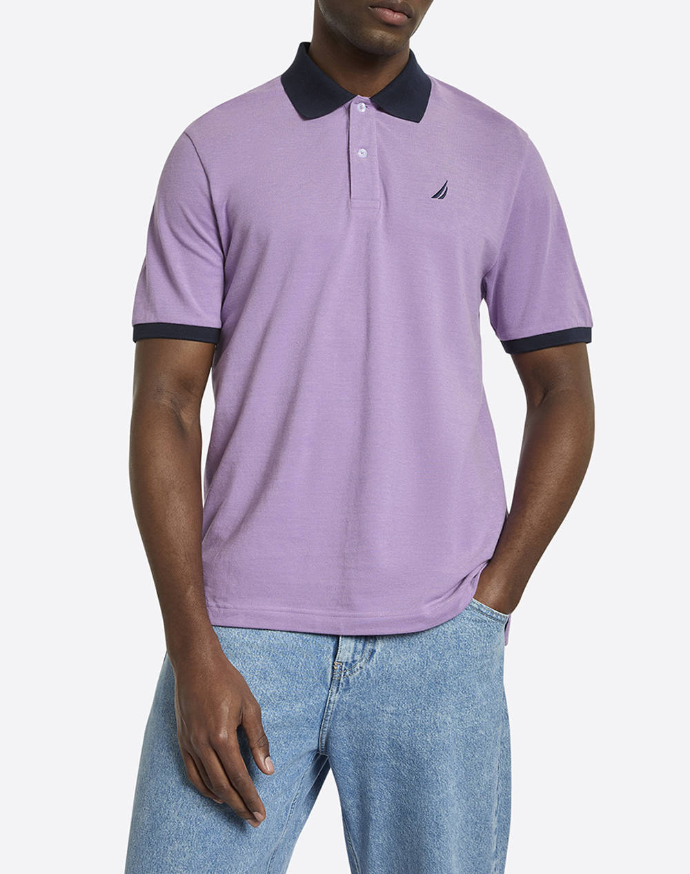 Nautica Polo Shirt Ss Domingo Polo Shirt Men Clothes T Shirts & Sweatshirts Polo Lilac Cotton 3Ncn1R02961 307 Male Polo