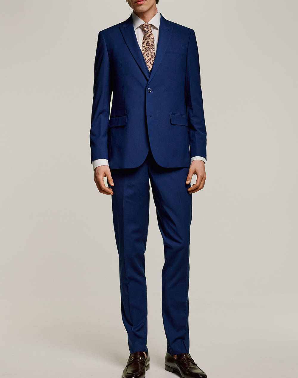 Bizzaro Es11514/10856Ng Suit With Vest Men Clothes Suits Blue Fabric Bzes11514/856Ng 20 Male Suits Blue