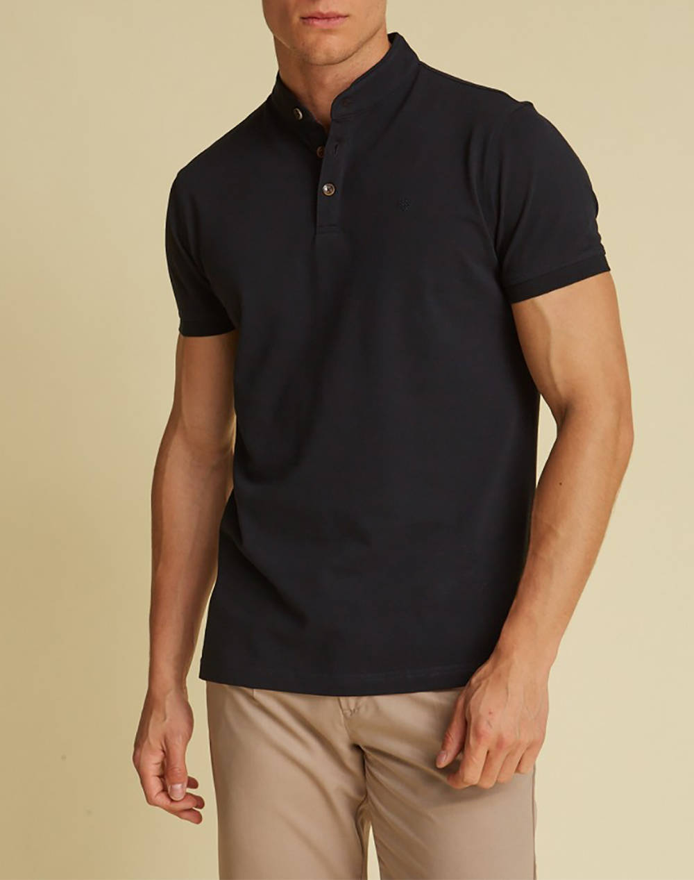 Dors Polo Shirt Mao Men Clothes T Shirts & Sweatshirts Polo Jetblack Cotton 1138009.C03 C03 Male Polo Black