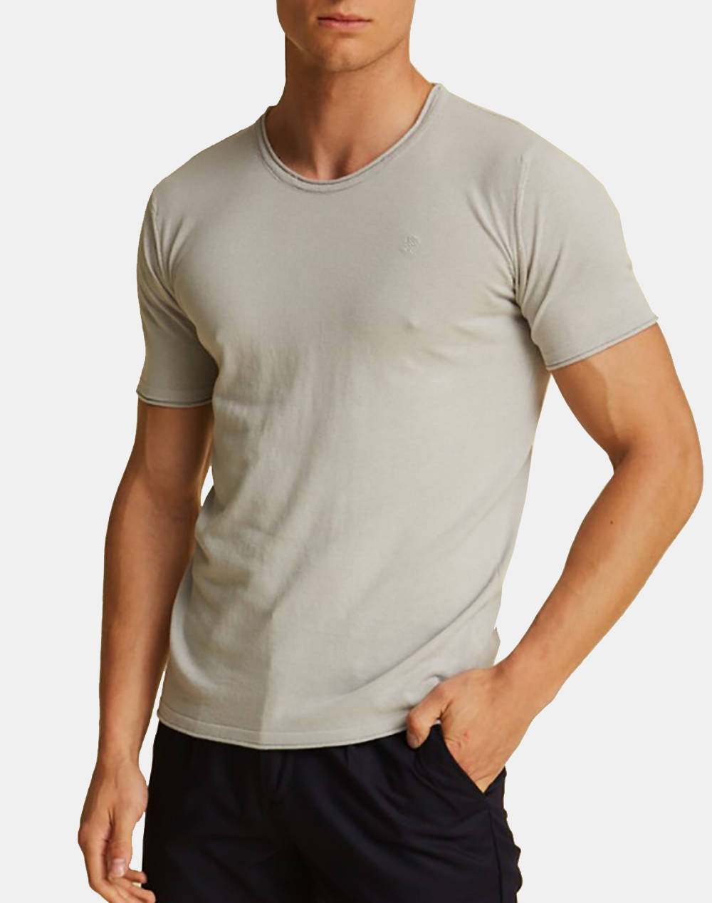 Dors Knitted Shirt Ss Men Clothes T Shirts & Sweatshirts T Shirts Lightgray Cotton 1238002.C06 C06 Male T-Shirts