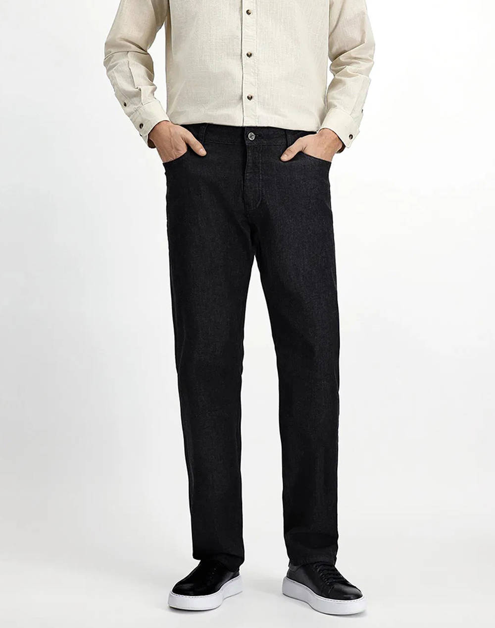 Kigili Trousers Men Clothes Trousers Jeans Denimblack Cotton,Elastic Kssz34D0Dz073 110 Male Jeans Black