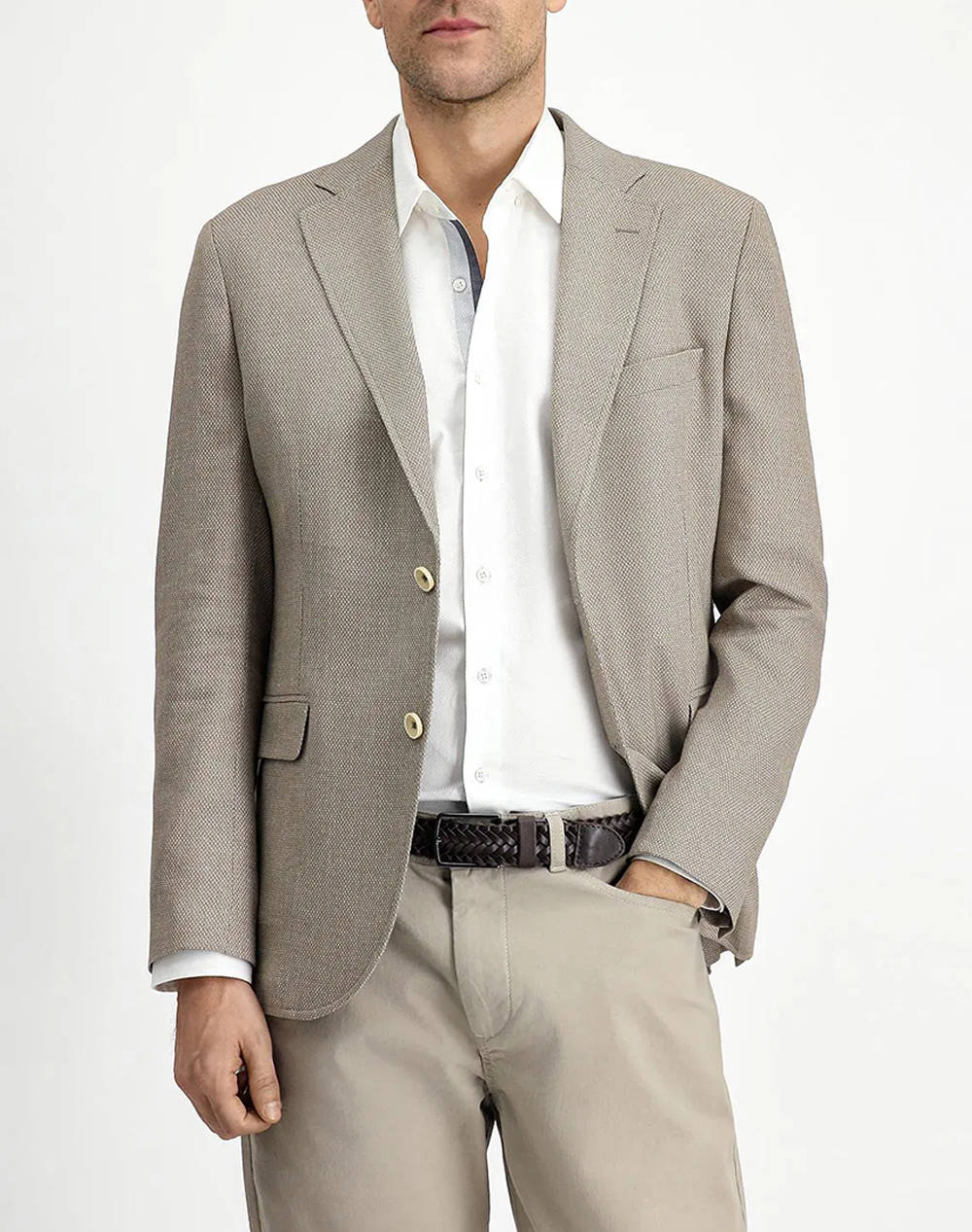 Kigili Jacket Men Clothes Outerwear Jackets Biege Viscose,Linen,Elastic,Synthetic Ky2524J2Ds001 810 Male Jackets Biege