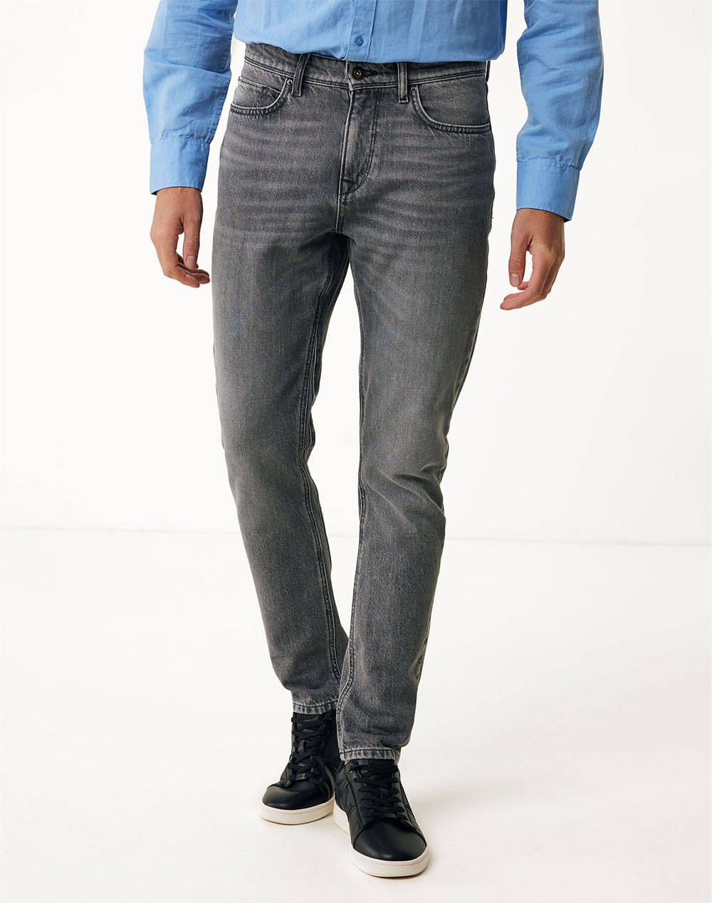 Mexx Adam Jeans Mid Waist / Tapered Leg Men Clothes Trousers Jeans Denimgray Cotton Mf006200551M 50076 Male Jeans
