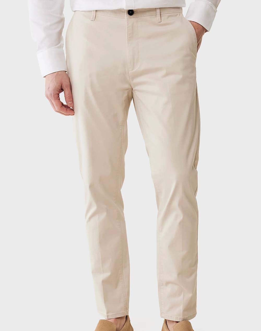 Mexx Craig Garment Dye Chino Pants Men Clothes Trousers Jeans Biege Cotton,Elastic Mf007000751M 144501 Male Jeans Biege