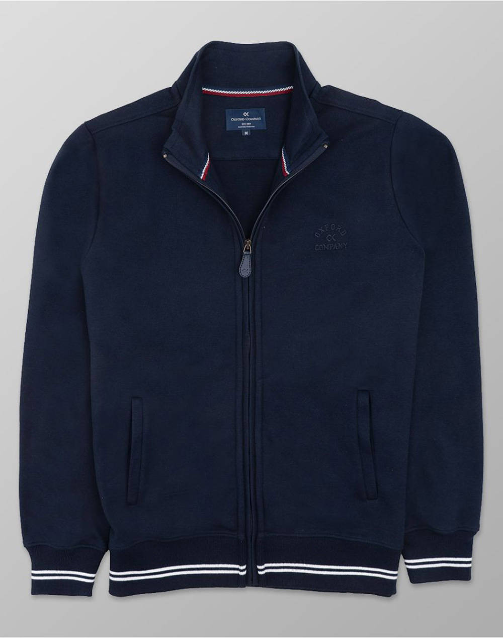 Oxford Company Cardigan Zip Top Men Clothes Jackets Cardigans Darkblue Cotton,Synthetic P210 Jx60.01 01 Male Cardigans Blue