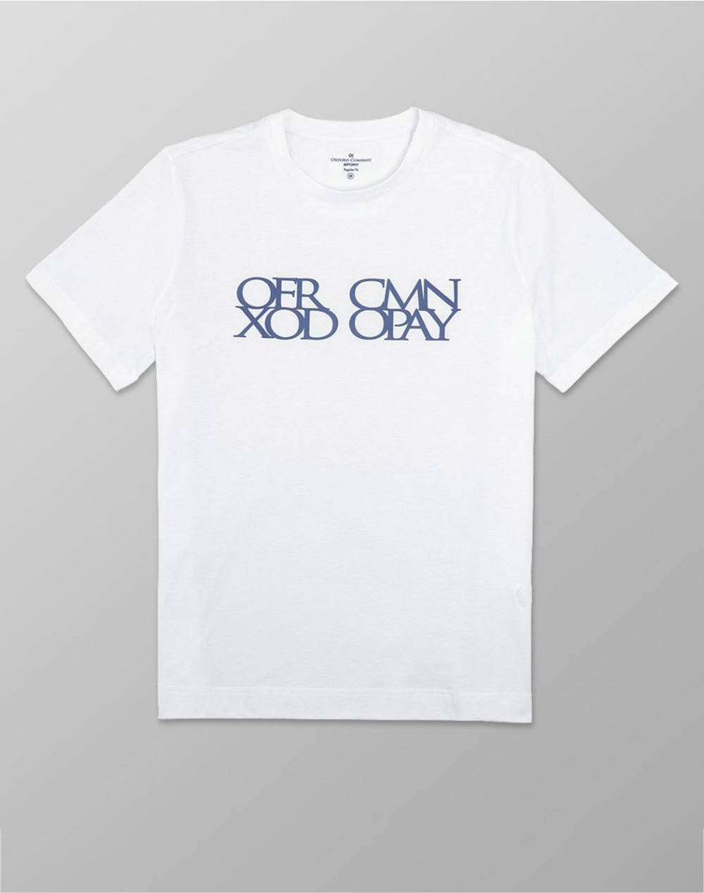 Oxford Company College Ss T Shirt Men Clothes T Shirts & Sweatshirts T Shirts White Cotton K406 Mx20.01 01 Male T-Shirts