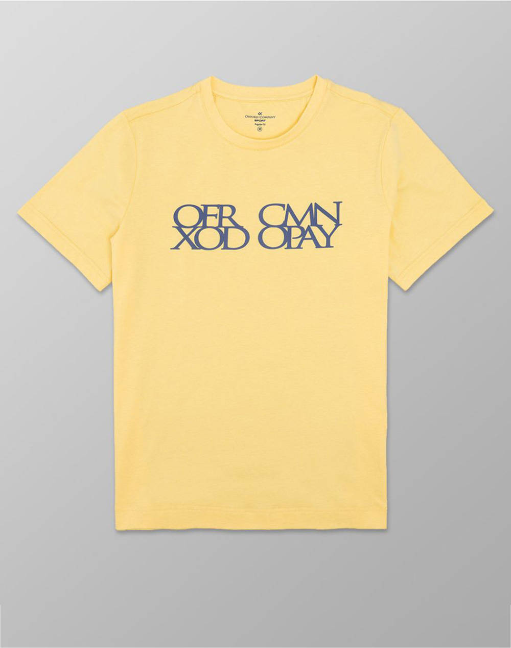 Oxford Company College Ss T Shirt Men Clothes T Shirts & Sweatshirts T Shirts Yellow Cotton K406 Mx20.45 45 Male T-Shirts
