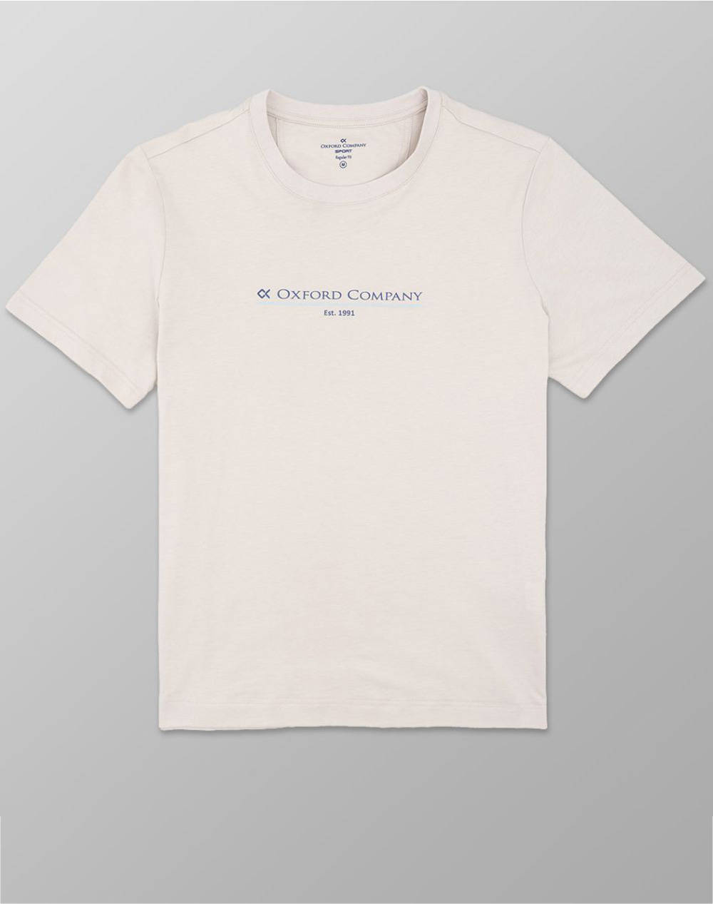 Oxford Company College Ss Men Clothes T Shirts & Sweatshirts T Shirts Biege Cotton K403 Mx20.02 02 Male T-Shirts Biege