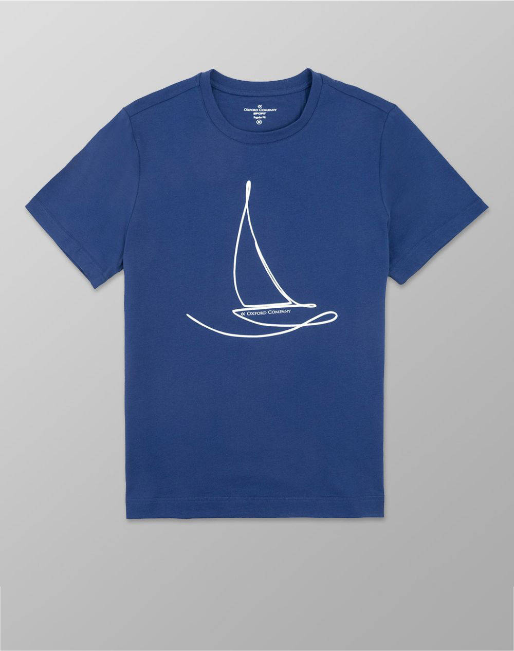 Oxford Company College Ss Men Clothes T Shirts & Sweatshirts T Shirts Indigo Cotton K405 Mx20.29 29 Male T-Shirts